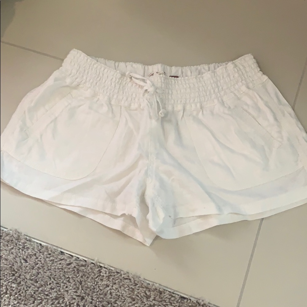 White Linen Shorts